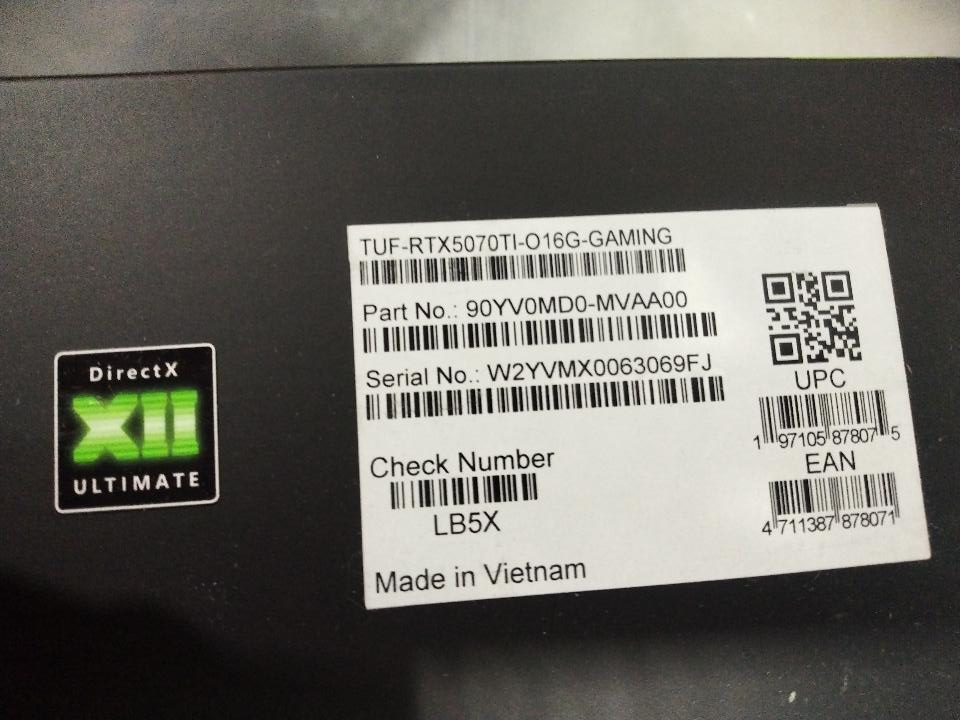 ASUS model TUF-RTX5070TI-O16G-GAMING USED - Image 3